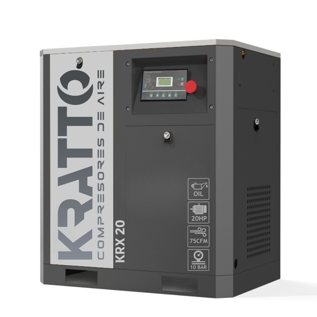 Compresor de Tornillo Silencioso de 20HP sin estanque - KRX 20 KRATTO